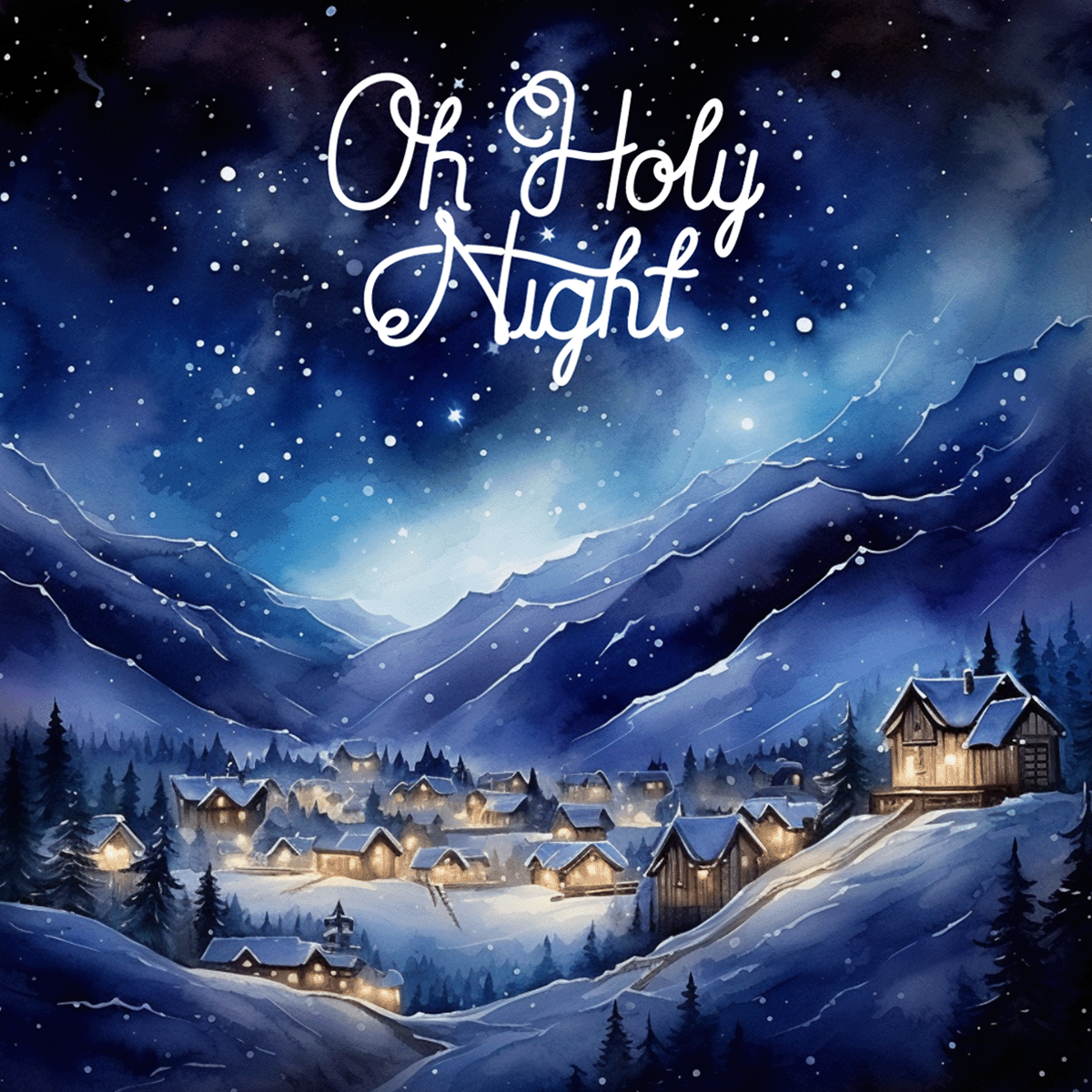 Christmas Coaster Set - Mountain Village - 4 Designs