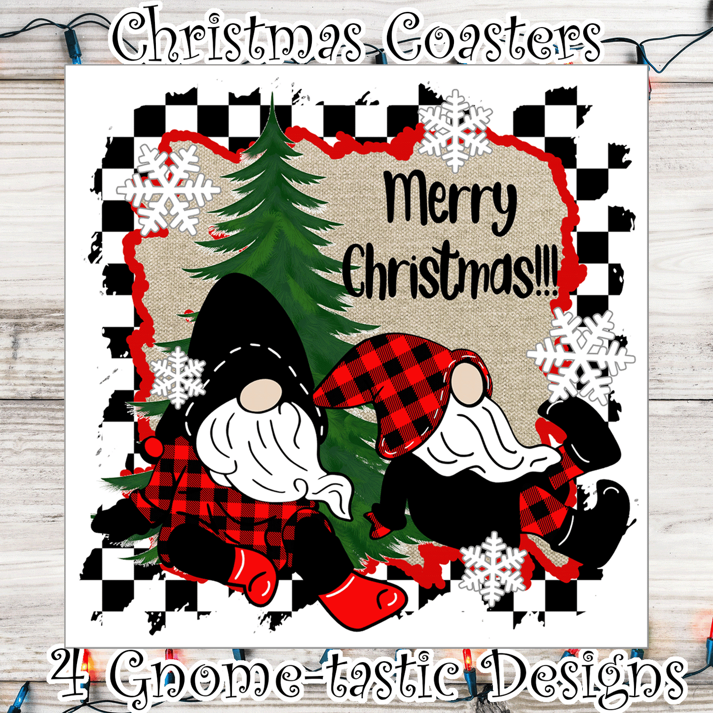 Christmas Gnome Coaster Set - My Gnomies