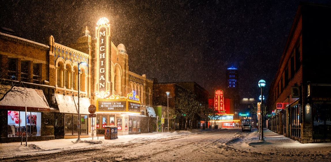 Winter on East Liberty - Metal Print by Brad West Photography