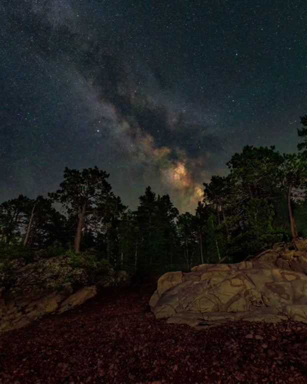 Milky Way at Pictured Rocks National Lakeshore, Michigan - Metal Print by Brad West Photography