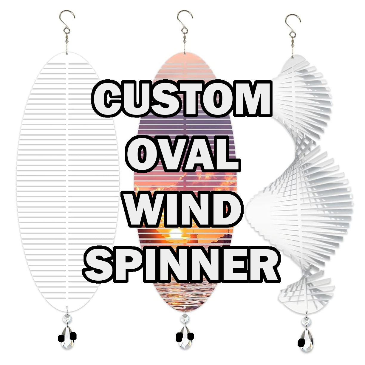Custom Oval Wind Spinner
