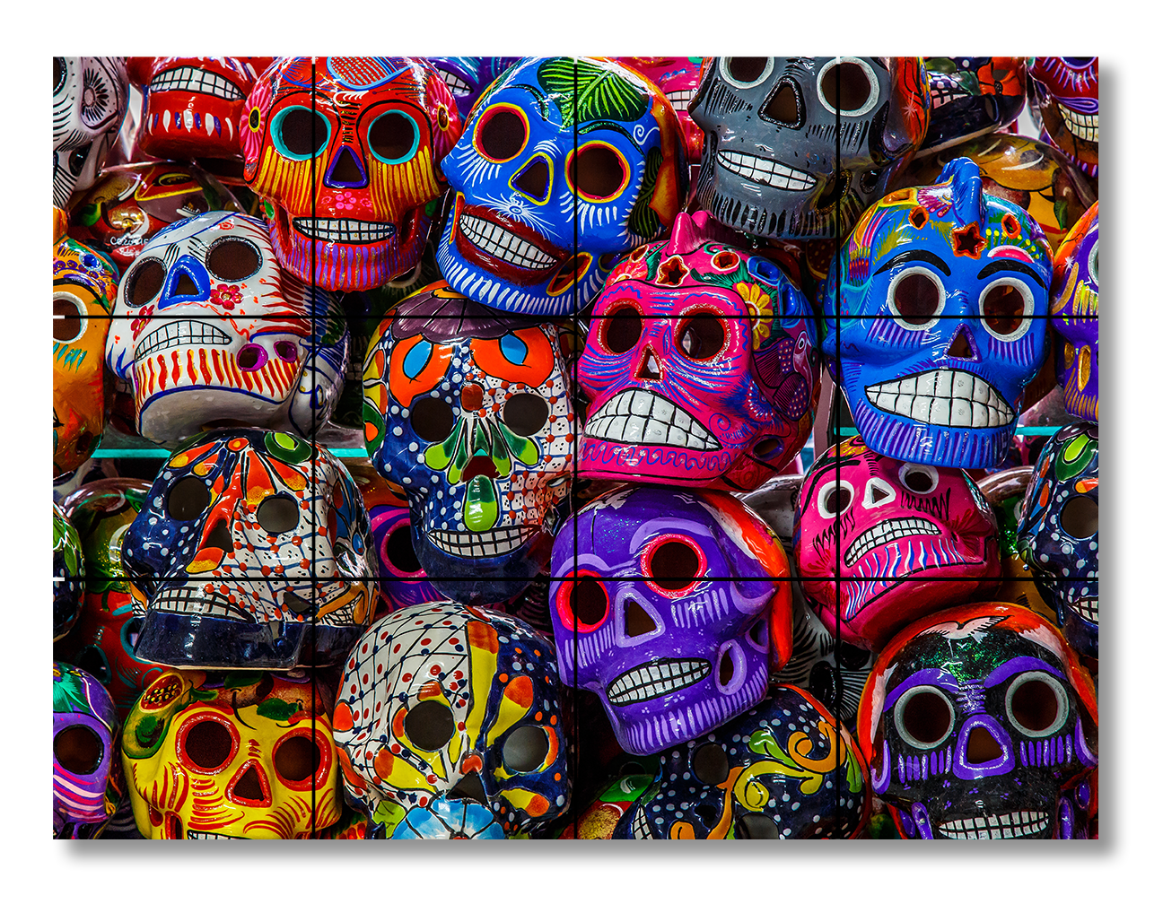 Dia de los Muertos (Day of the Dead) Skulls - Metal Prints & Photo Slates