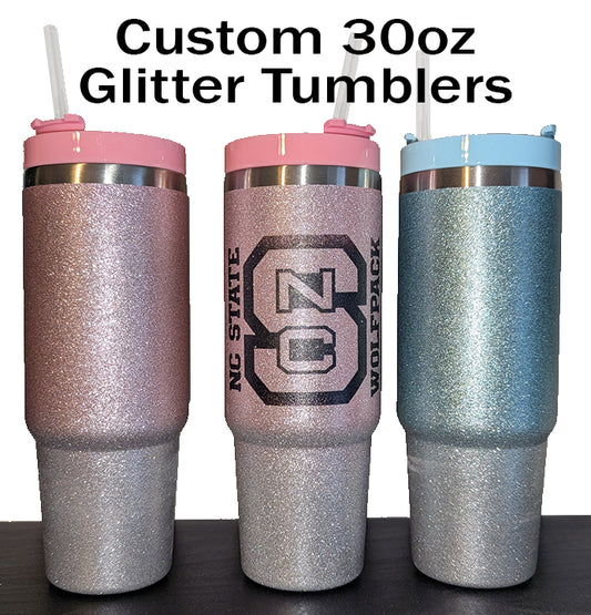 Customizable 30oz Glitter Tumbler