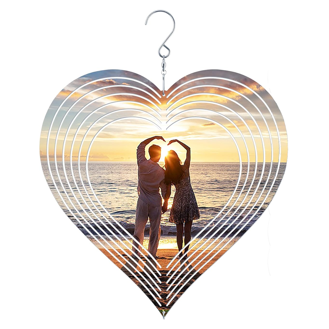 Custom Heart-Shaped Wind Spinner