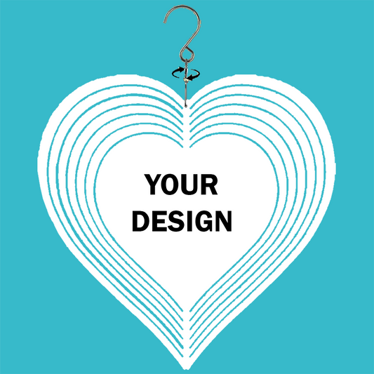Custom Heart-Shaped Wind Spinner