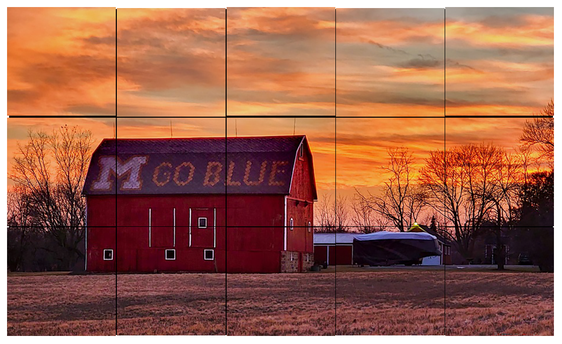 M Go Blue Barn - Metal Prints, Photo Slates, Coasters