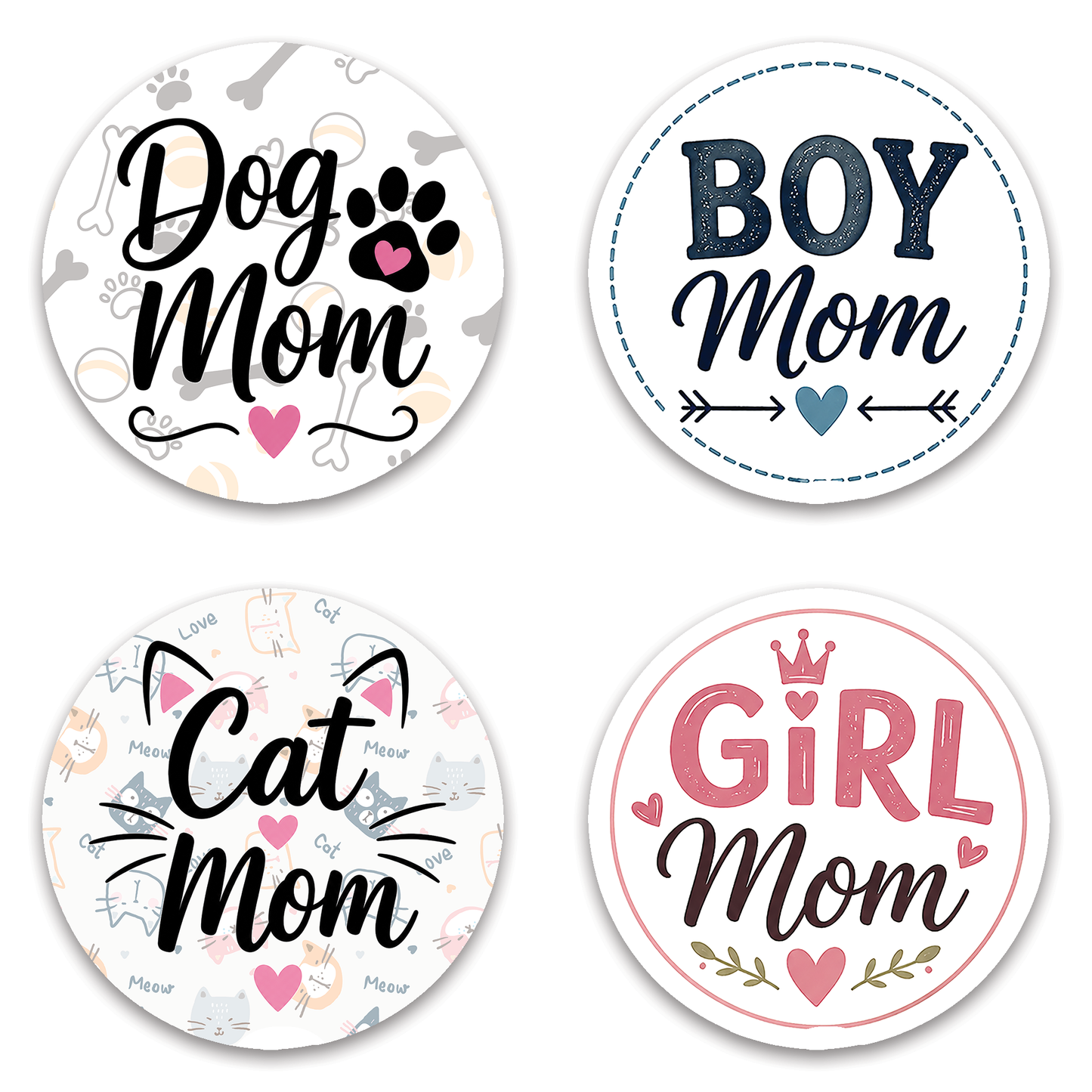 Gifts for Mom!  Girl Mom, Boy Mom, Dog Mom, Cat Mom - Slates, Coasters, Car Coasters, Magnets