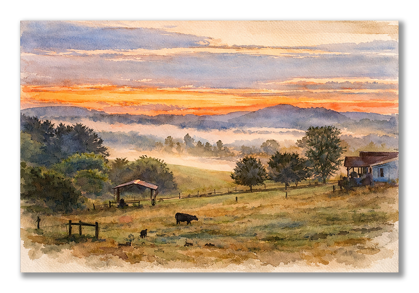Blue Ridge Sunset- Metal Prints & Photo Slates