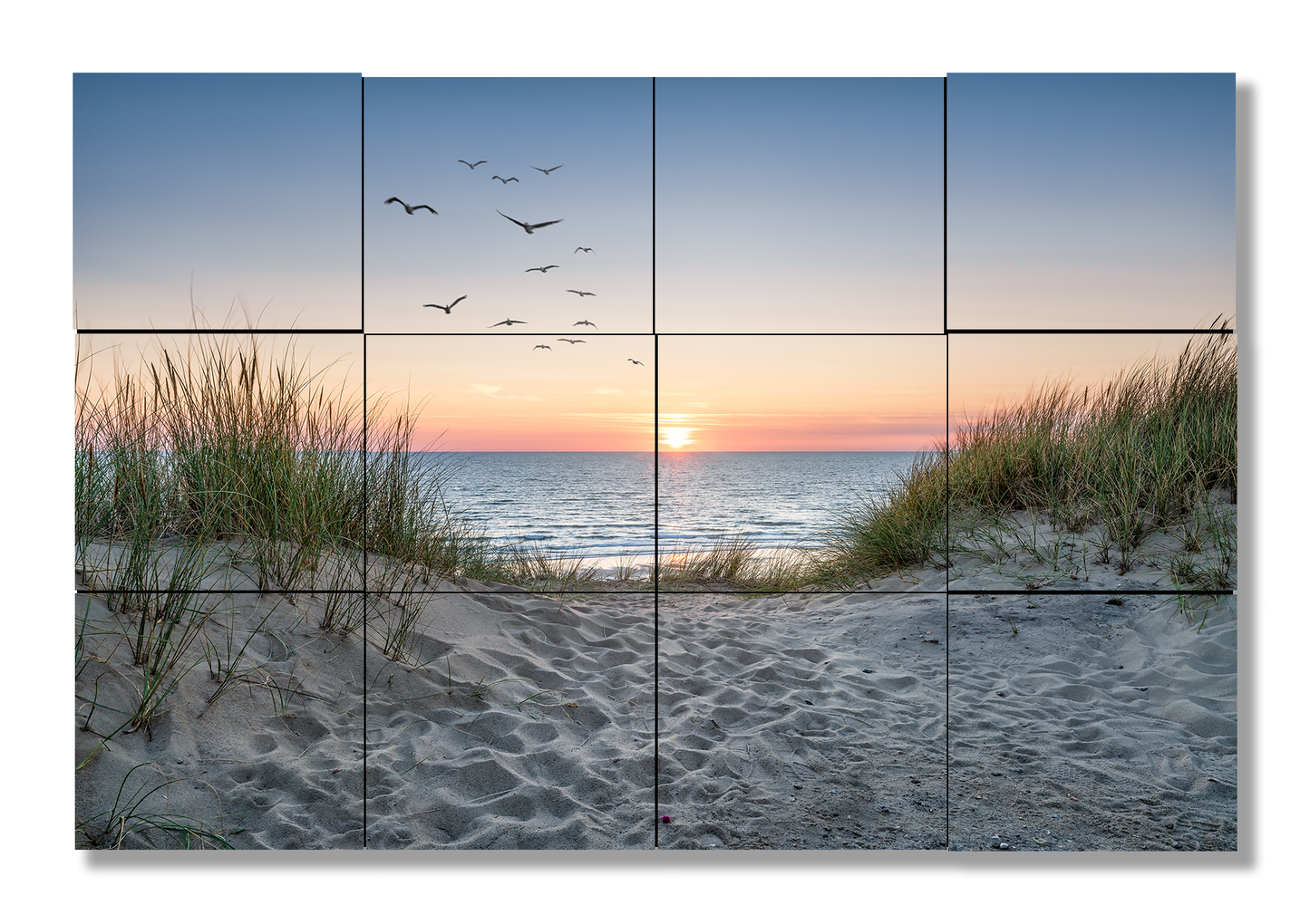Sunrise over Beach Dunes - Metal Prints & Photo Slates