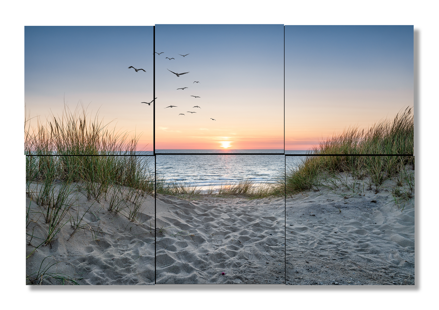 Sunrise over Beach Dunes - Metal Prints & Photo Slates