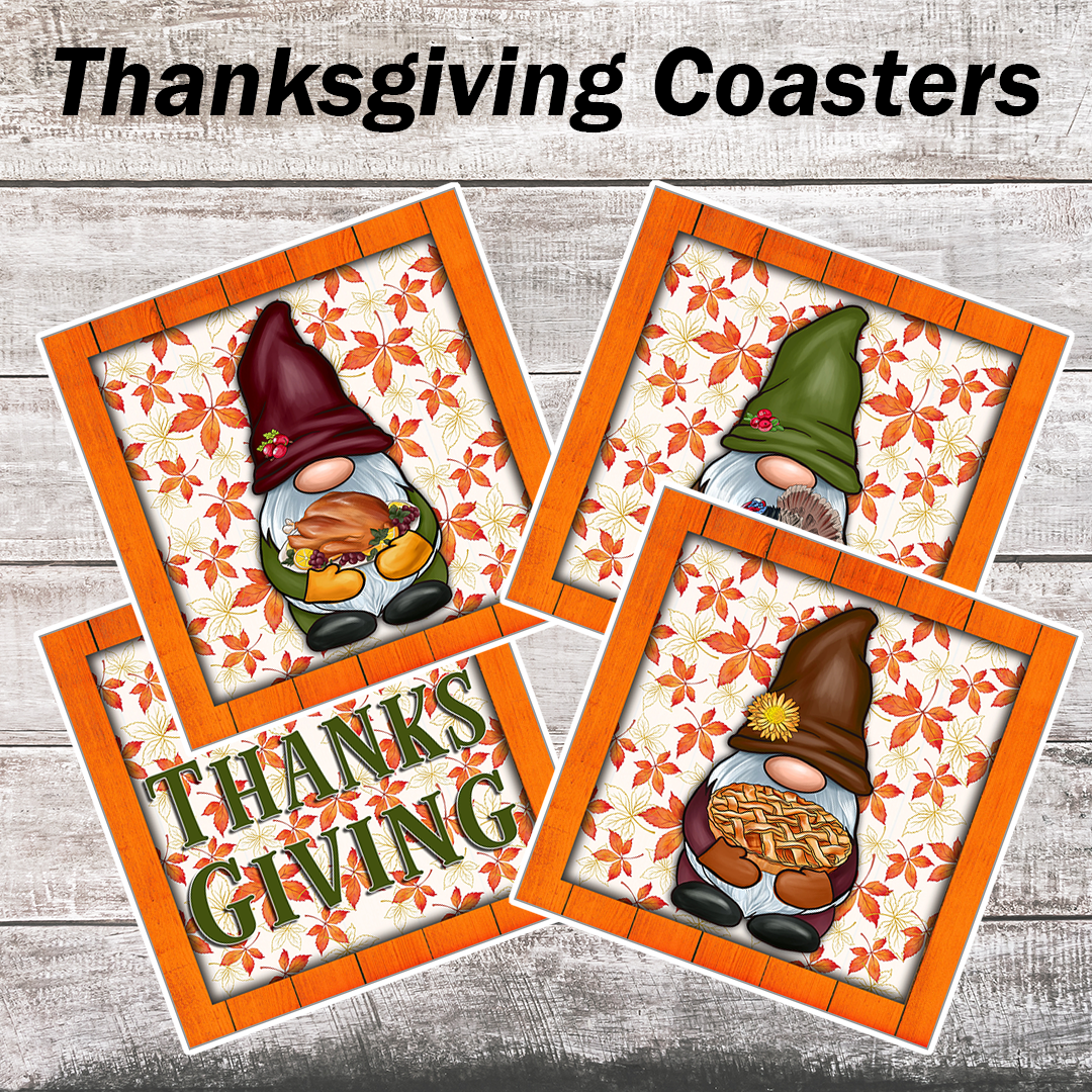 Thanksgiving Gnome Coasters
