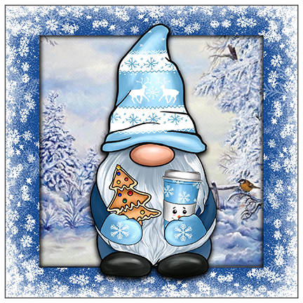 Christmas Gnome Trivets - Blue & Silver
