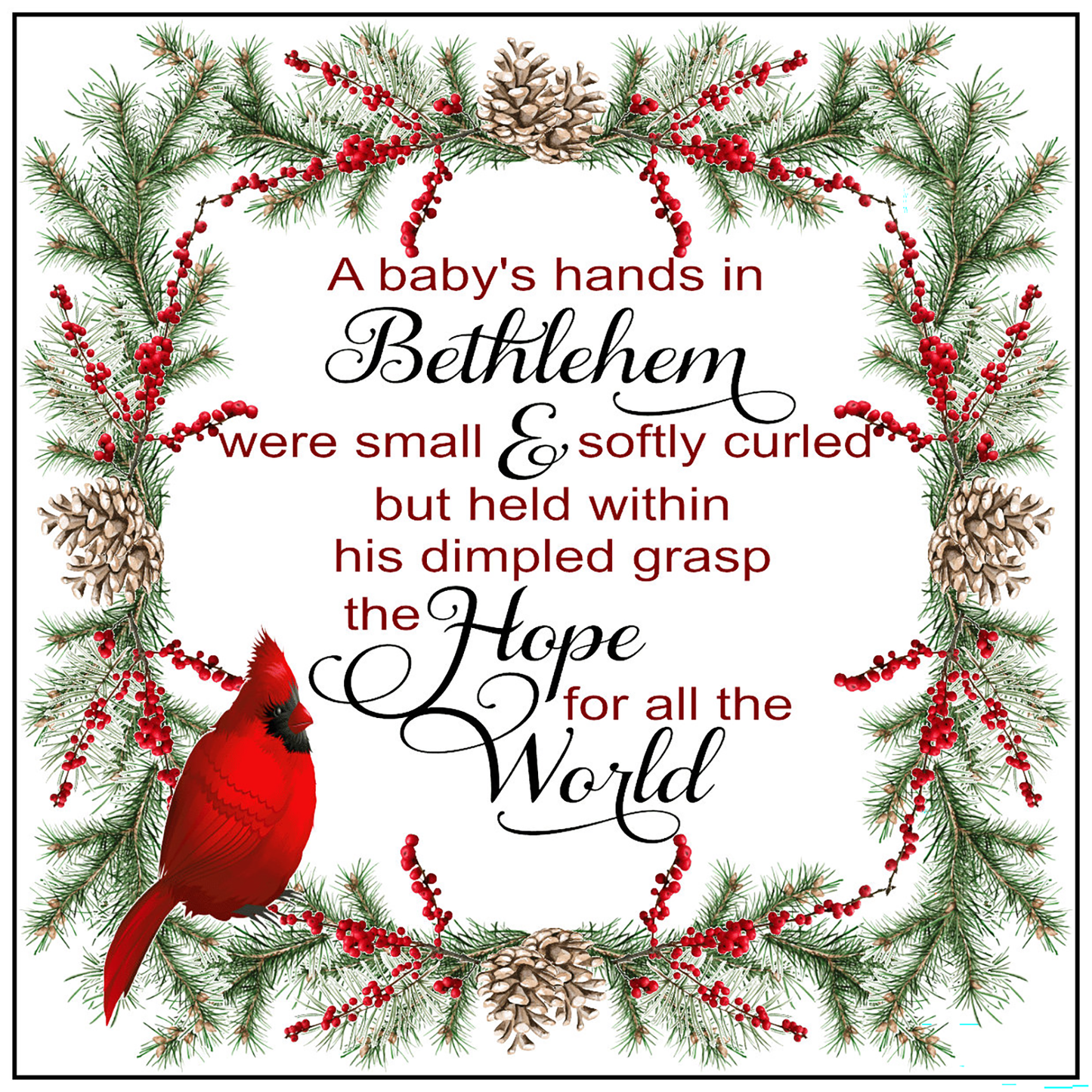 Christmas Trivets - Red Cardinals - 4 Designs