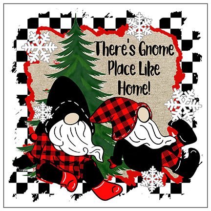 Christmas Gnome Trivets - Red and Black