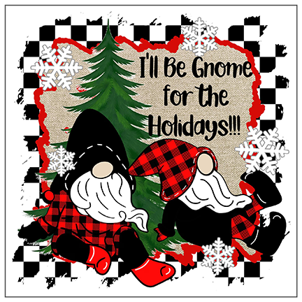 Christmas Gnome Trivets - Red and Black