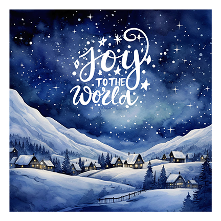 Christmas Trivets - Snowy Mountain Village