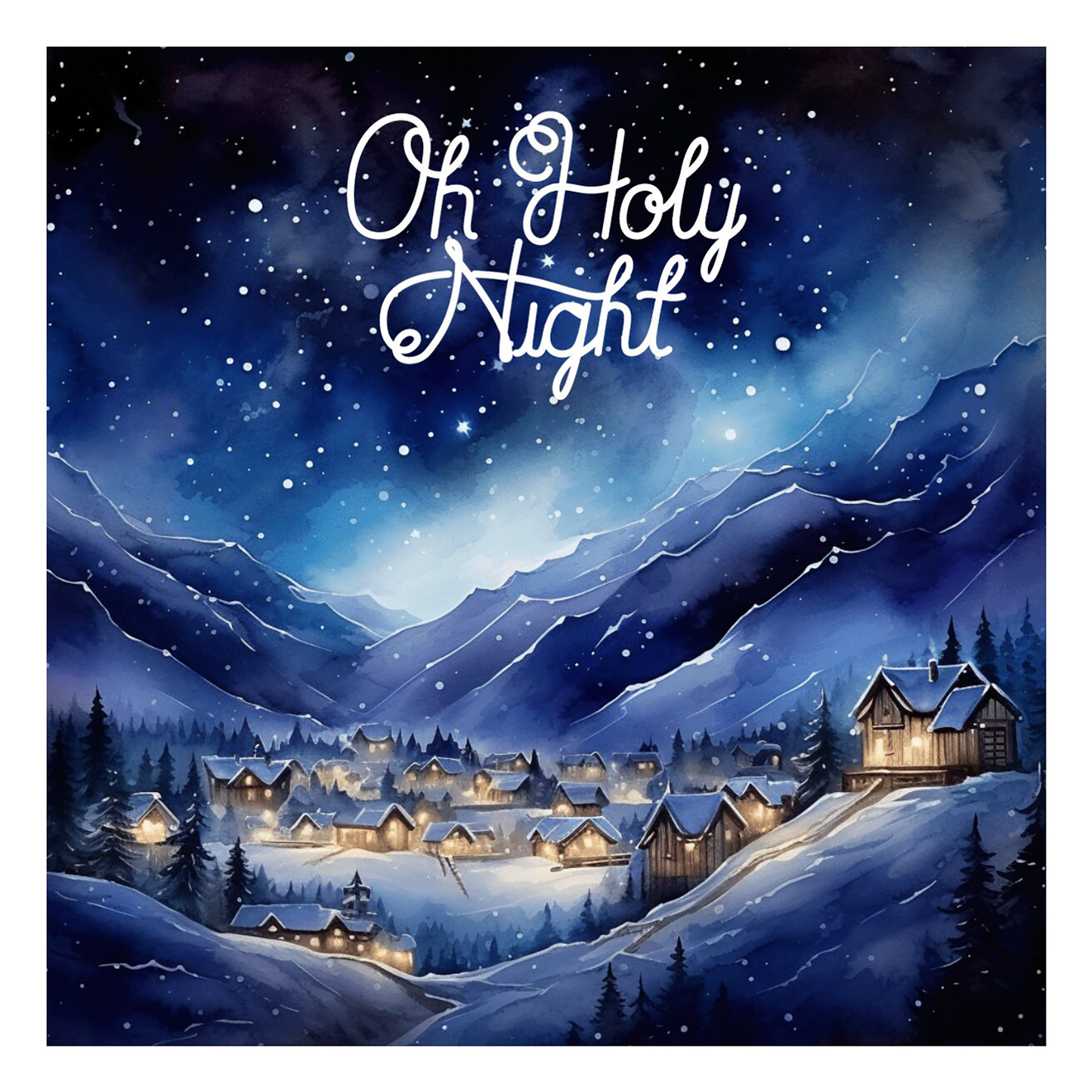 Christmas Trivets - Snowy Mountain Village