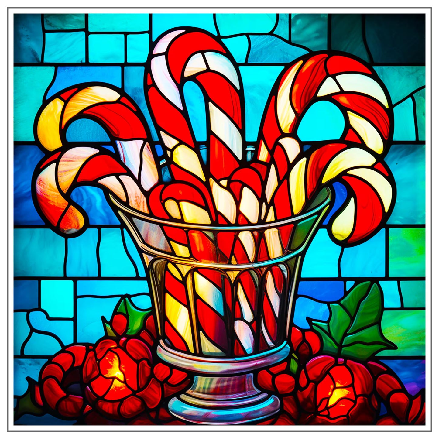 Christmas Trivets - Stained Glass Style