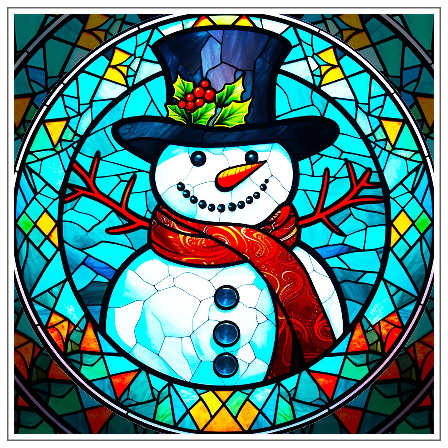 Christmas Trivets - Stained Glass Style