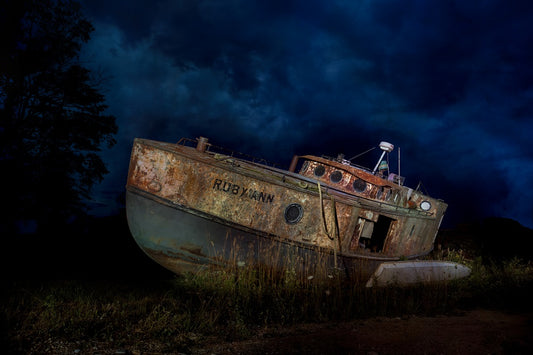 Shipwreck on Beaver Island - Metal Print by Brad West Photography