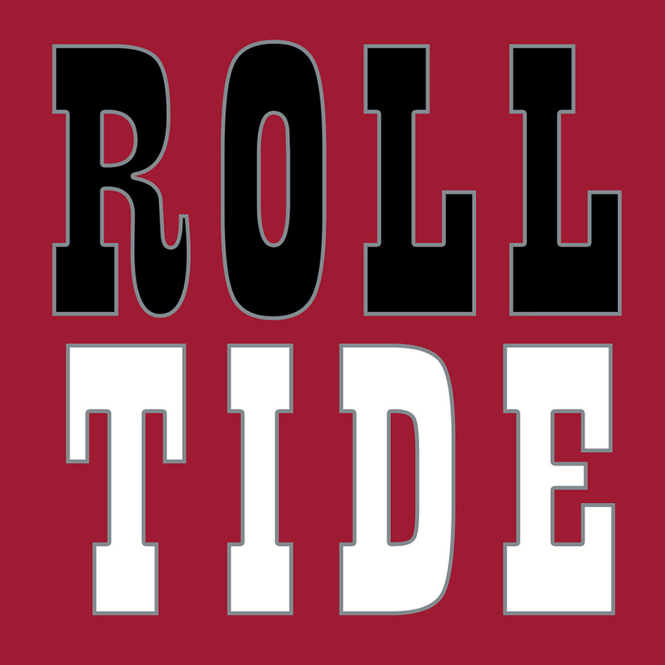 Coaster Set - Alabama Crimson Tide - ROLL TIDE - Set of 4